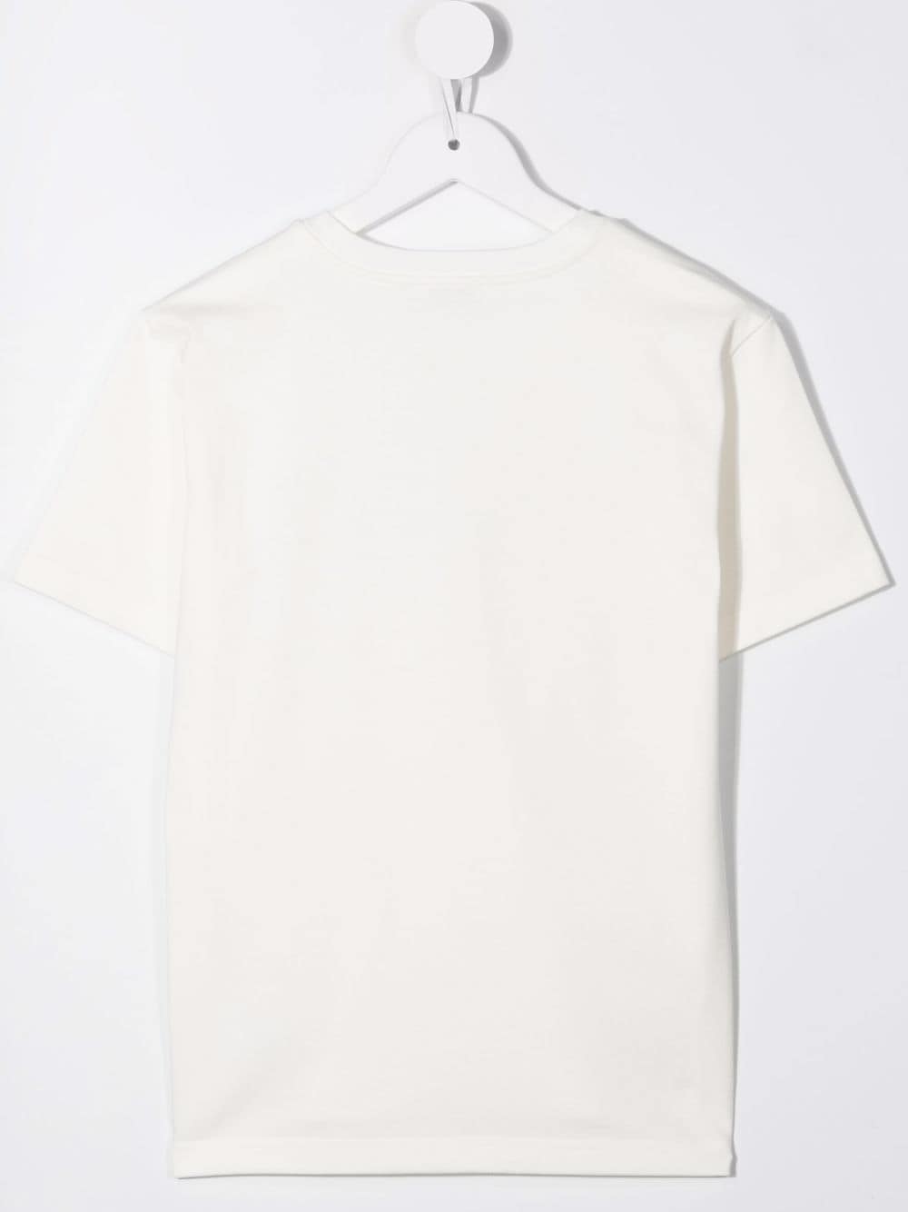 Shop Dolce & Gabbana Flocked Logo Cotton T-shirt In White
