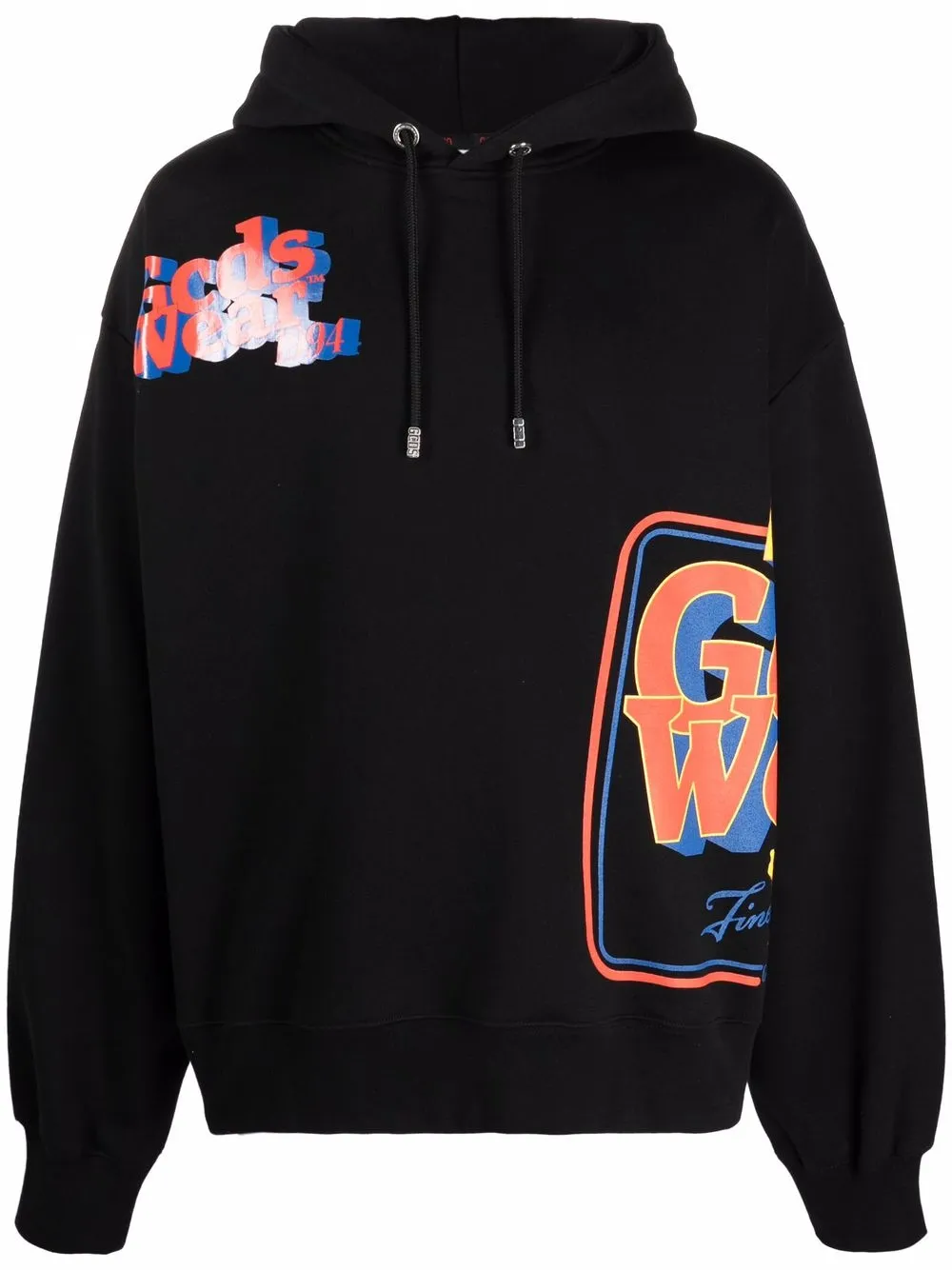 

Gcds hoodie con logo estampado - Negro