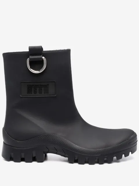 MSGM round-toe ankle leather boots