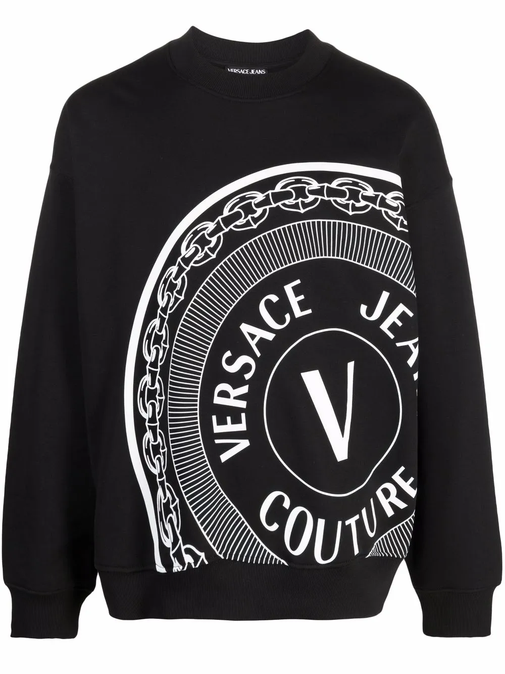 фото Versace jeans couture толстовка с круглым вырезом и логотипом