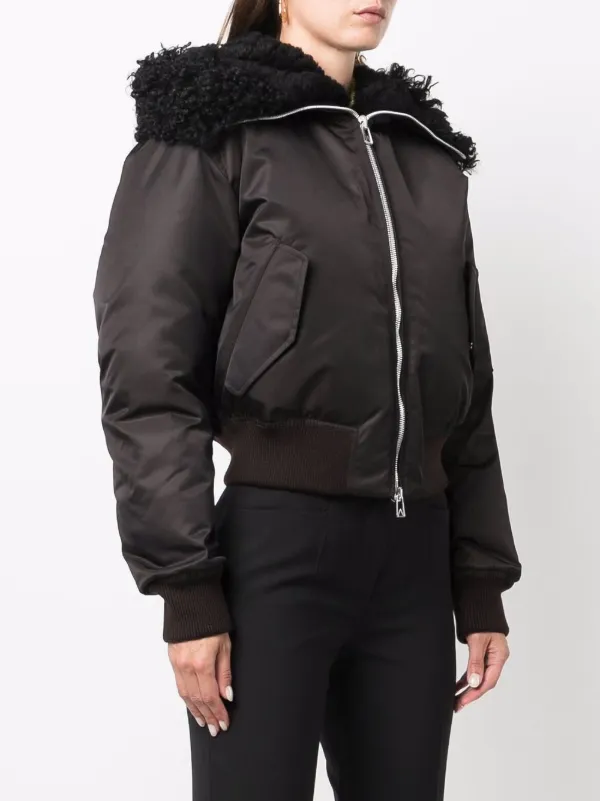 shearling lined bomber jacket