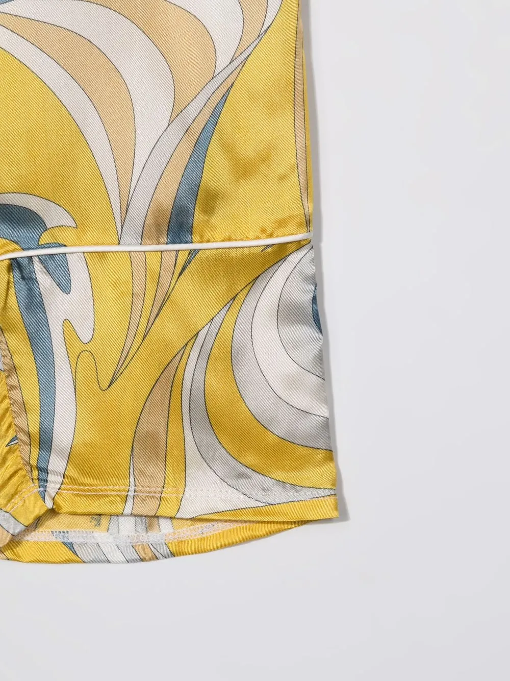 Emilio Pucci Junior Large Paisley-print Straight Trousers In Yellow