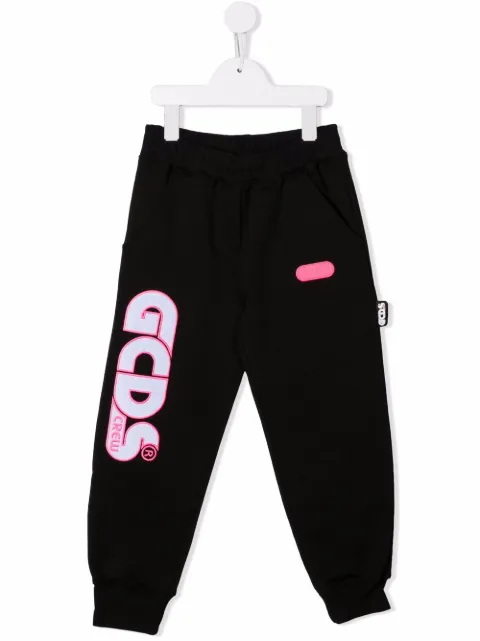 Gcds Kids logo-embroidered track pants