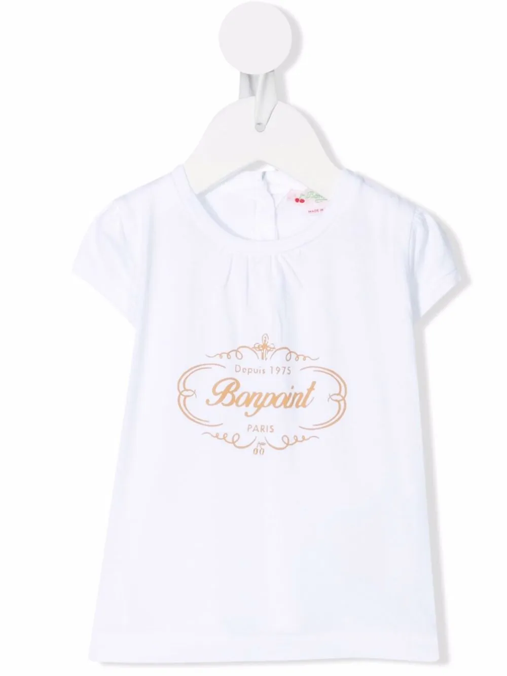 

Bonpoint playera con logo estampado - Blanco