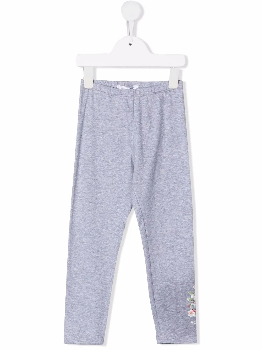

Monnalisa logo-print cotton leggings - Grey