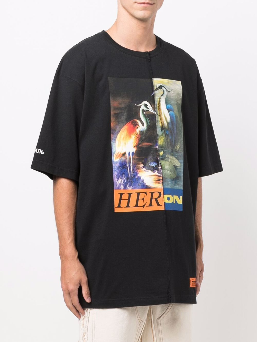 фото Heron preston футболка split с графичным принтом