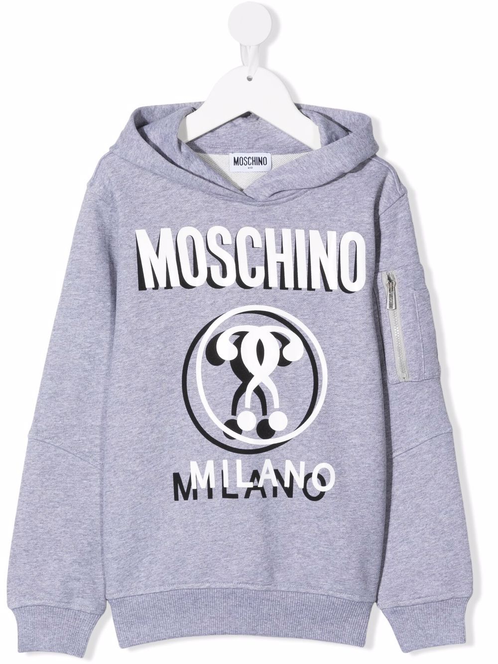 

Moschino Kids hoodie con logo estampado - Gris