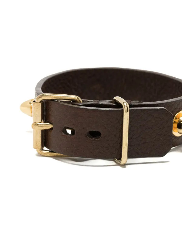 Undercover stud-detail Leather Cuff | Brown | FARFETCH ID