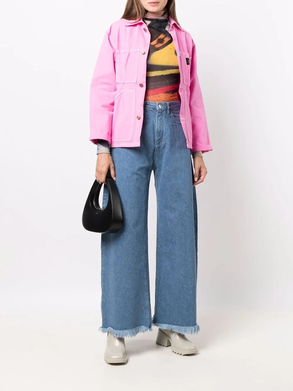 Image 2 of Marques'Almeida high-waist wide-leg jeans