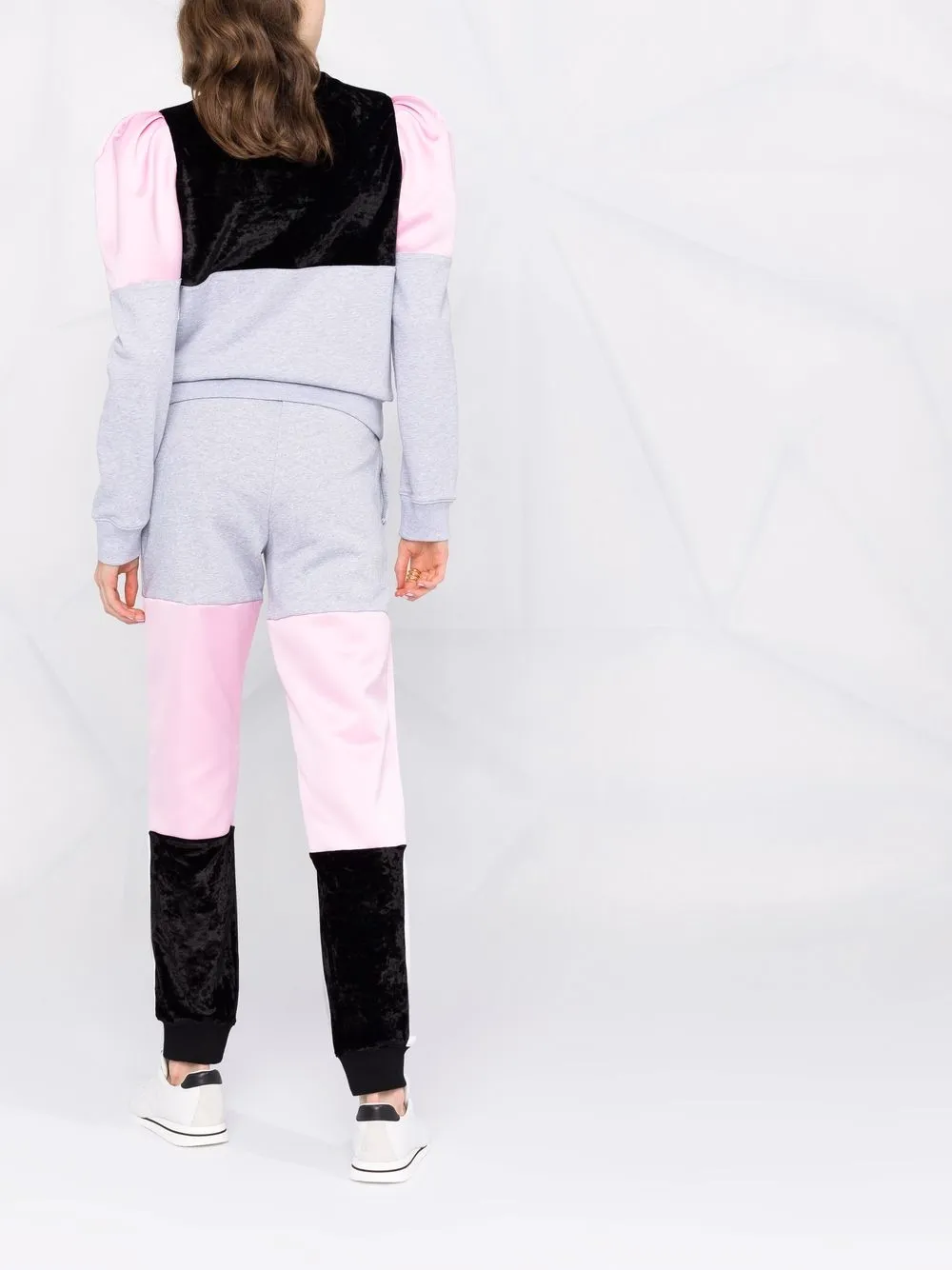 фото Moschino худи couture в стиле колор-блок с логотипом