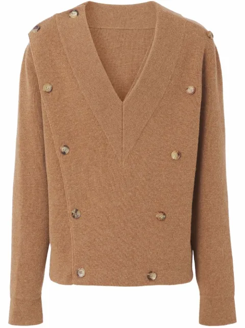 Burberry suéter con doble botonadura