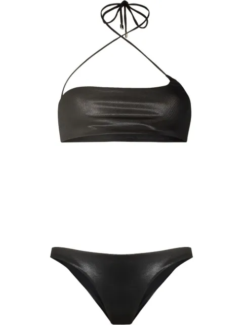 The Attico crossover-strap detail bikini set