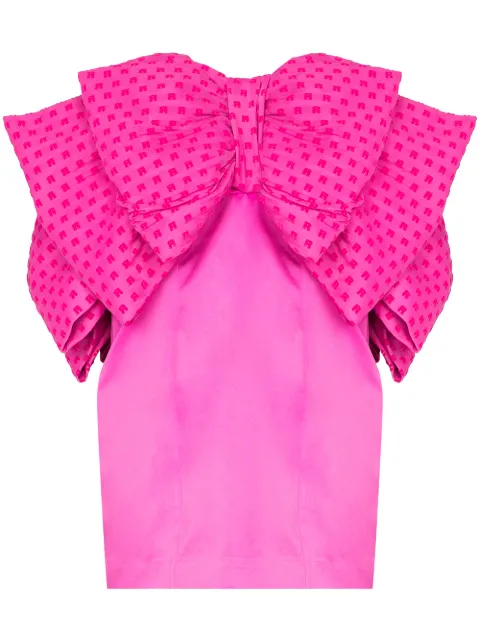 ROTATE Natalie bow-detail dress