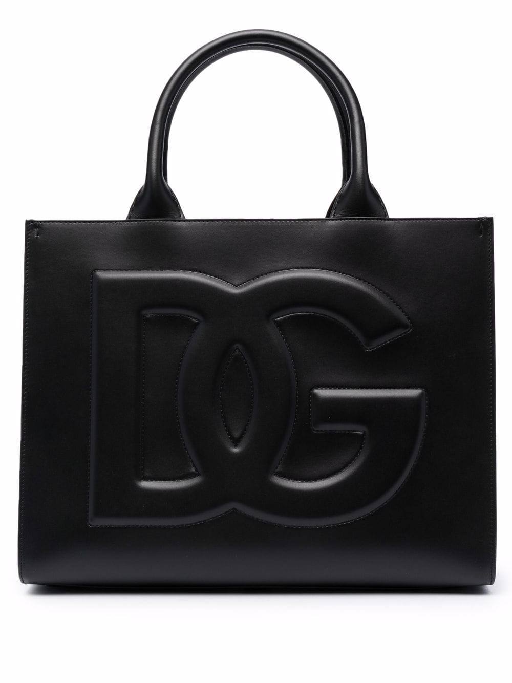 Dolce & Gabbana Logo-debossed Leather Tote Bag In Schwarz | ModeSens