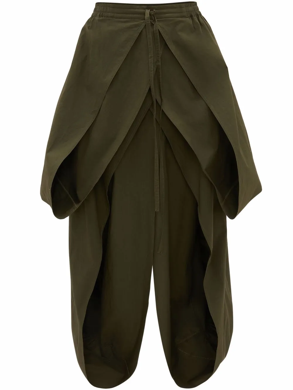 Image 1 of JW Anderson layered drawstring-waist skirt