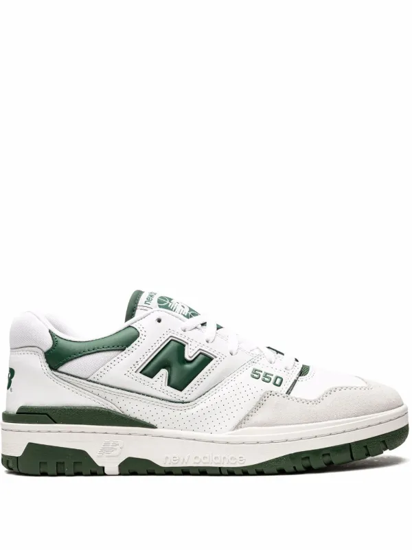 New Balance 550 White/Team Forest Green Sneakers - Farfetch