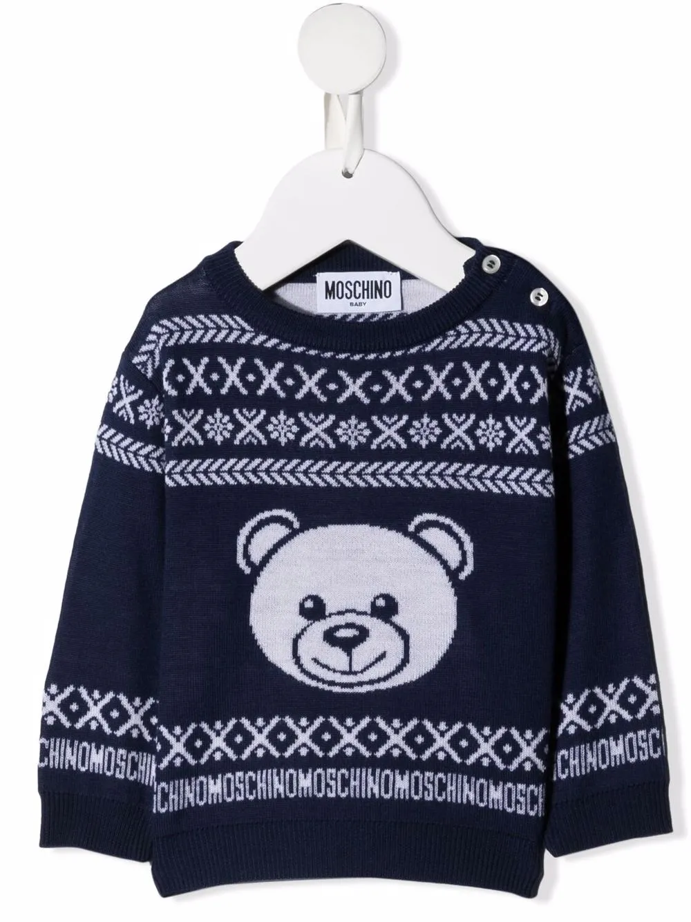 

Moschino Kids suéter con estampado Teddy Bear - Azul