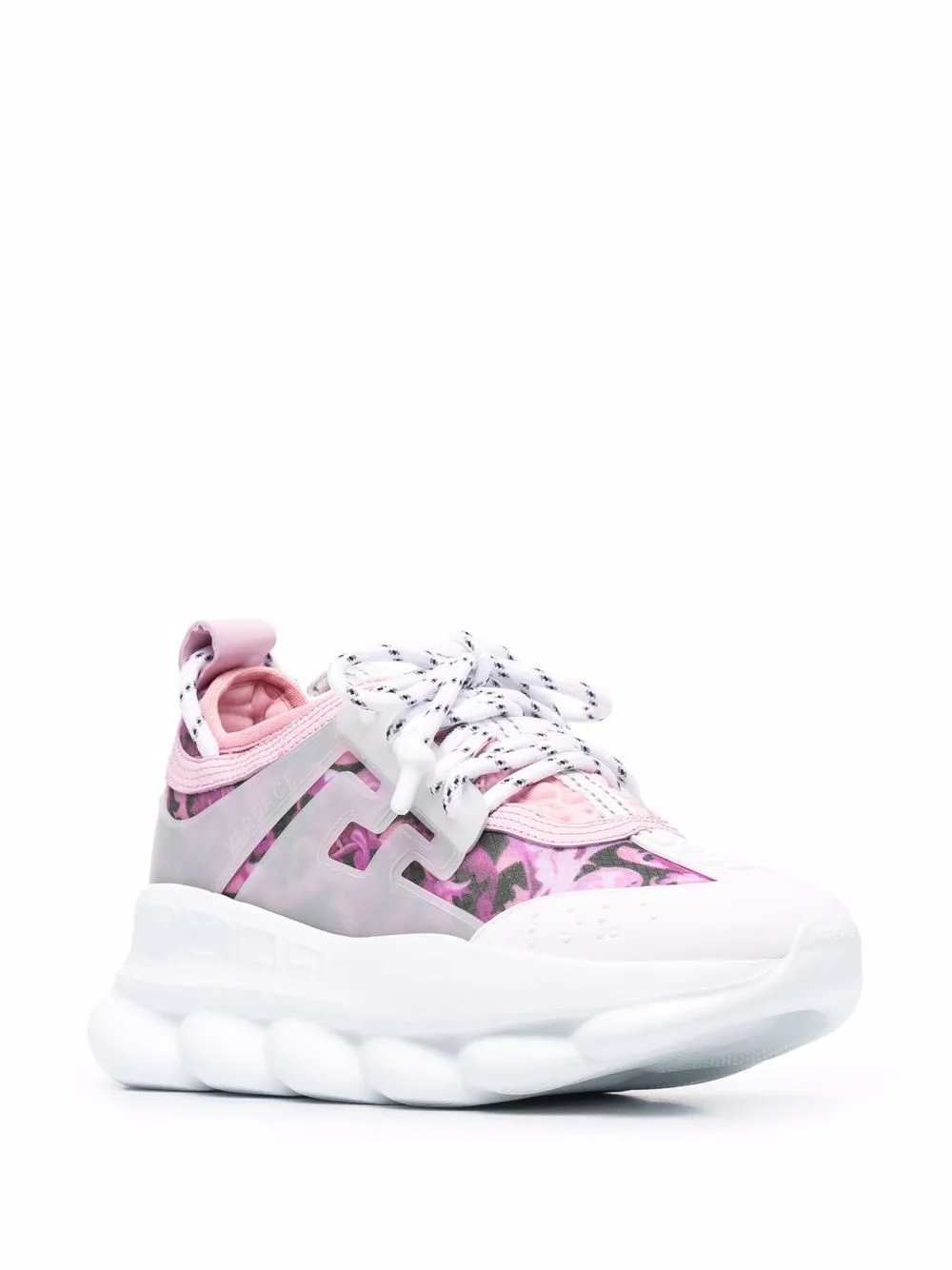 Versace Chain Reaction Chunky-sole Trainer Sneakers In Pink