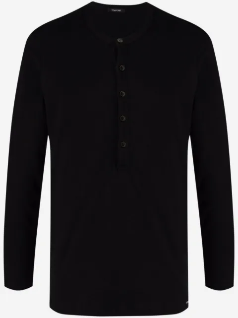 TOM FORD Henley-neck T-shirt