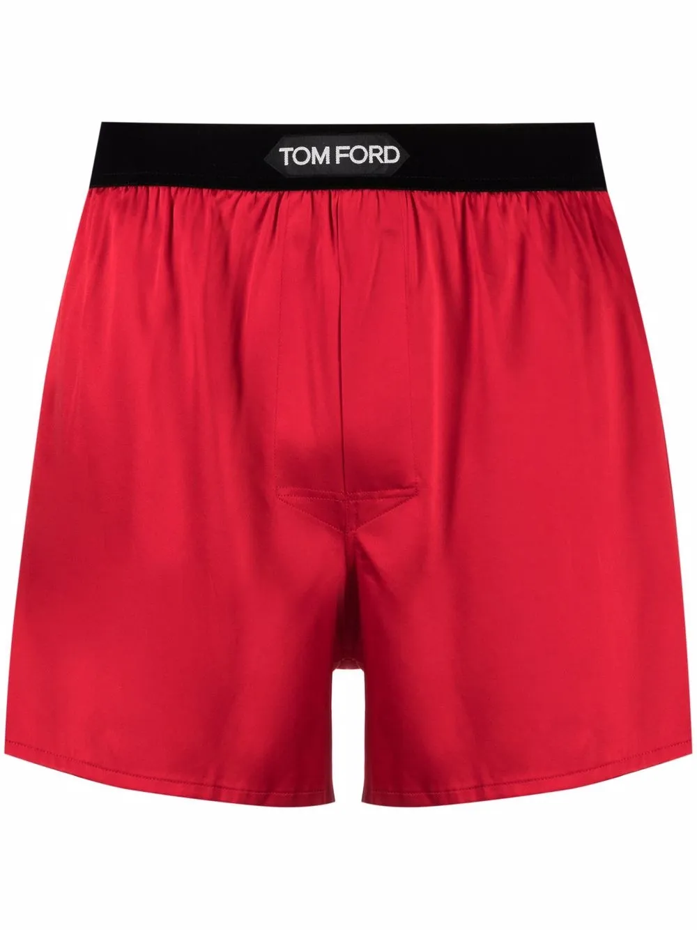 

TOM FORD logo-waistband silk boxers - Red