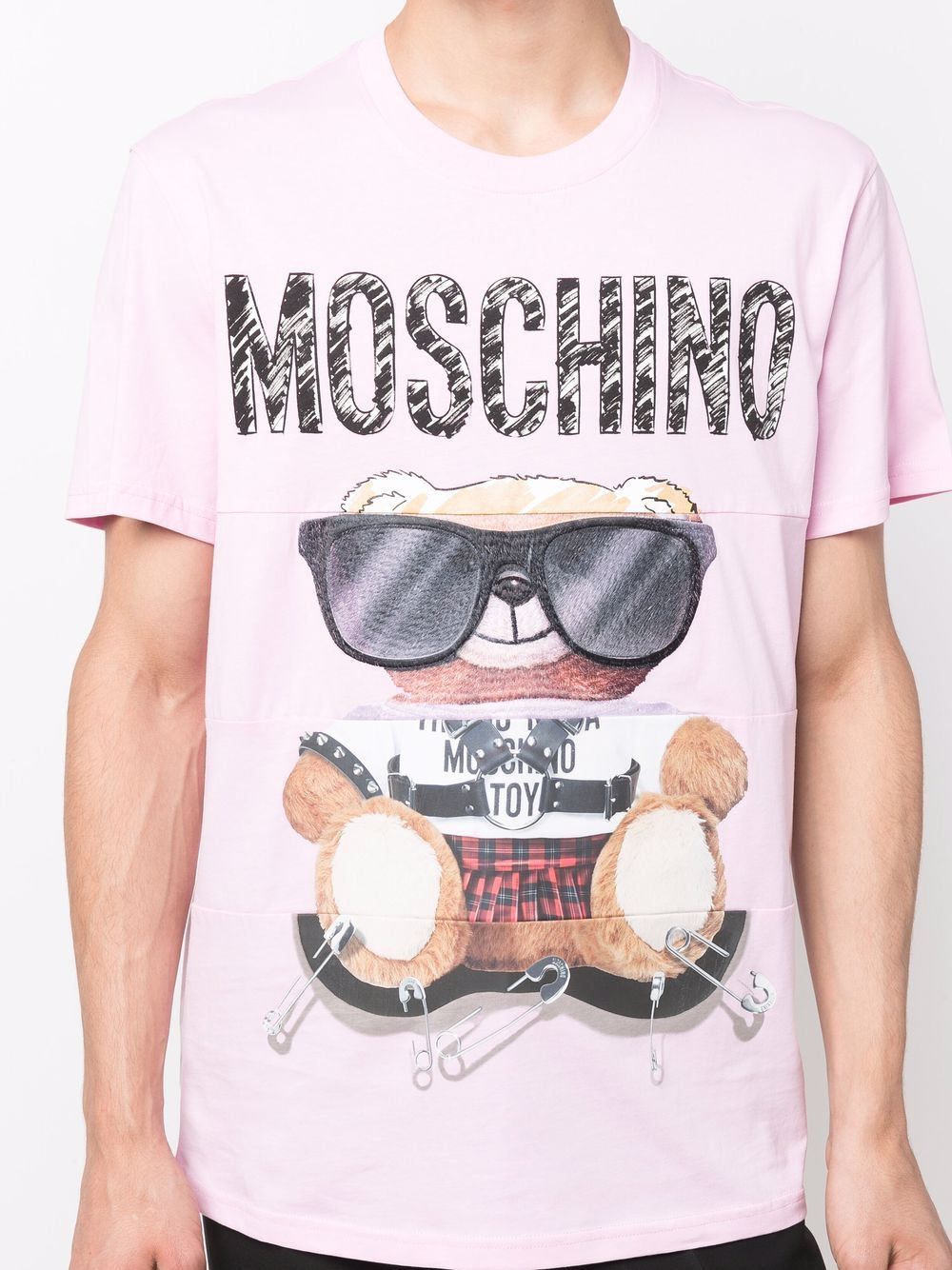 фото Moschino футболка с принтом toy bear