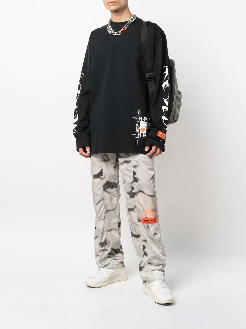 фото Heron preston футболка с длинными рукавами и логотипом