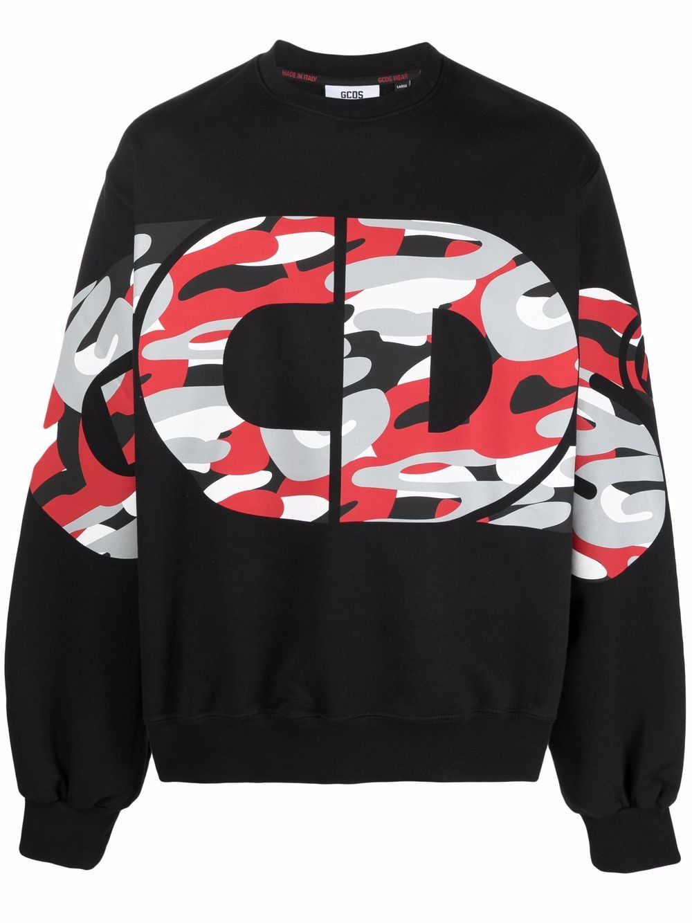 

Gcds sudadera con logo con motivo militar - Negro