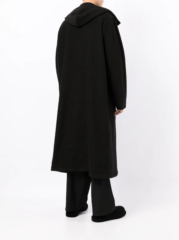 YOHJI YAMAMOTO HOODED FASTENER COAT-