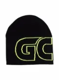 Gcds Kids logo-print knitted beanie - Black