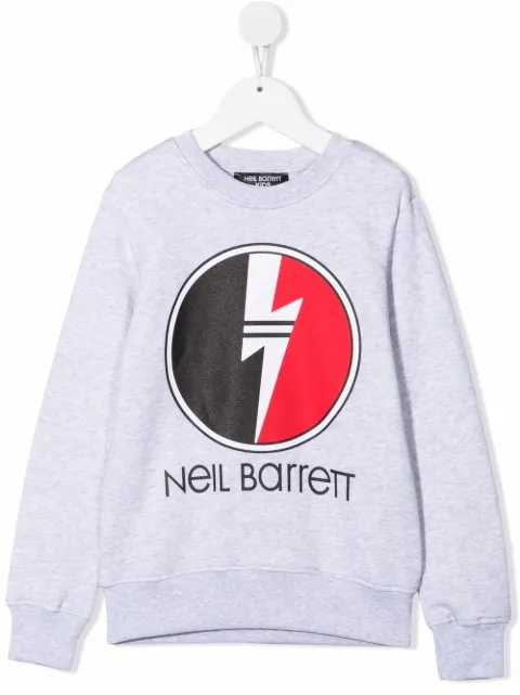 neil barrett kids logo印花卫衣