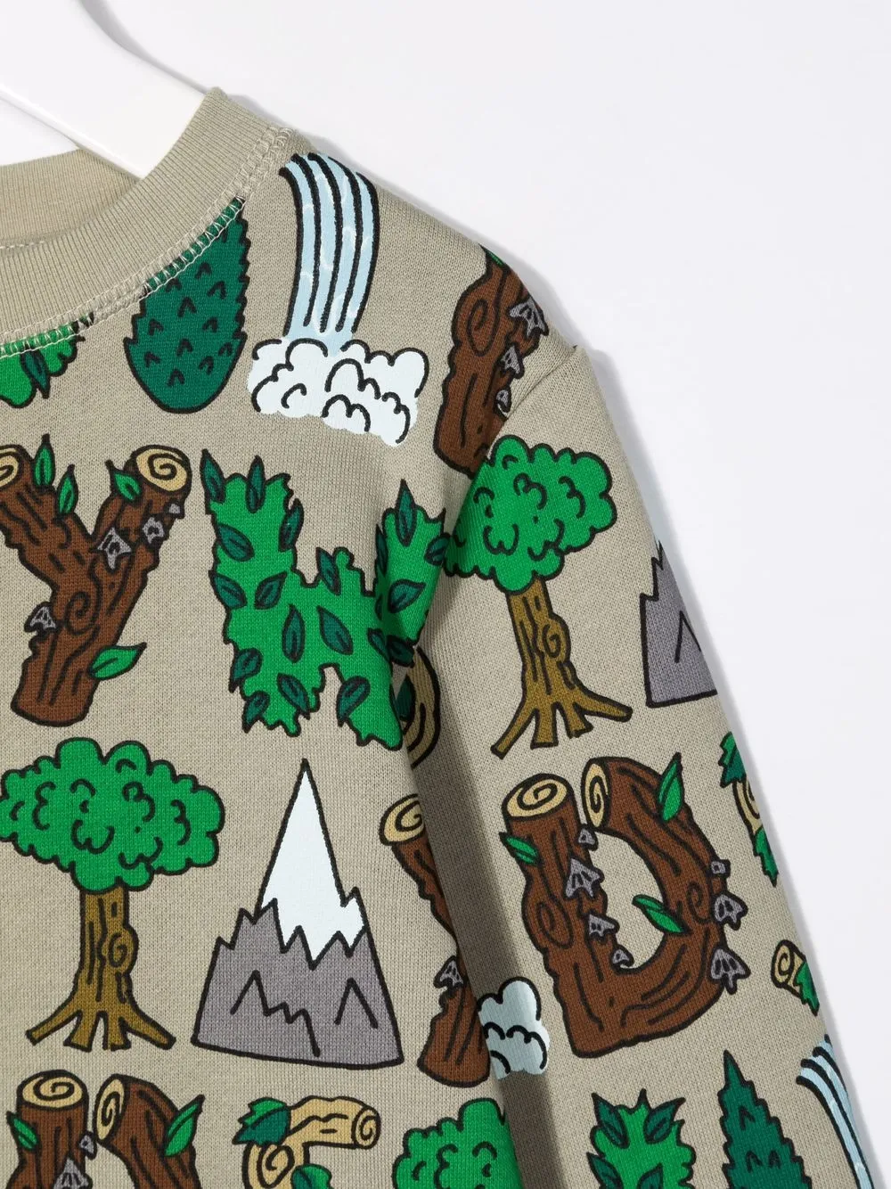 Stella Mccartney Illustration-print Organic Cotton Sweatshirt In Green