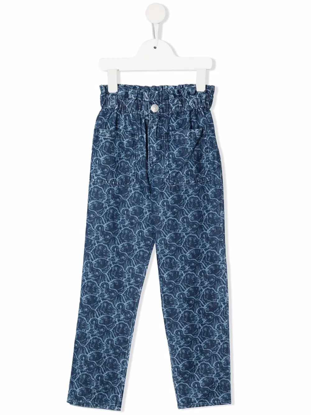Kenzo Kids jeans con animal print - Azul