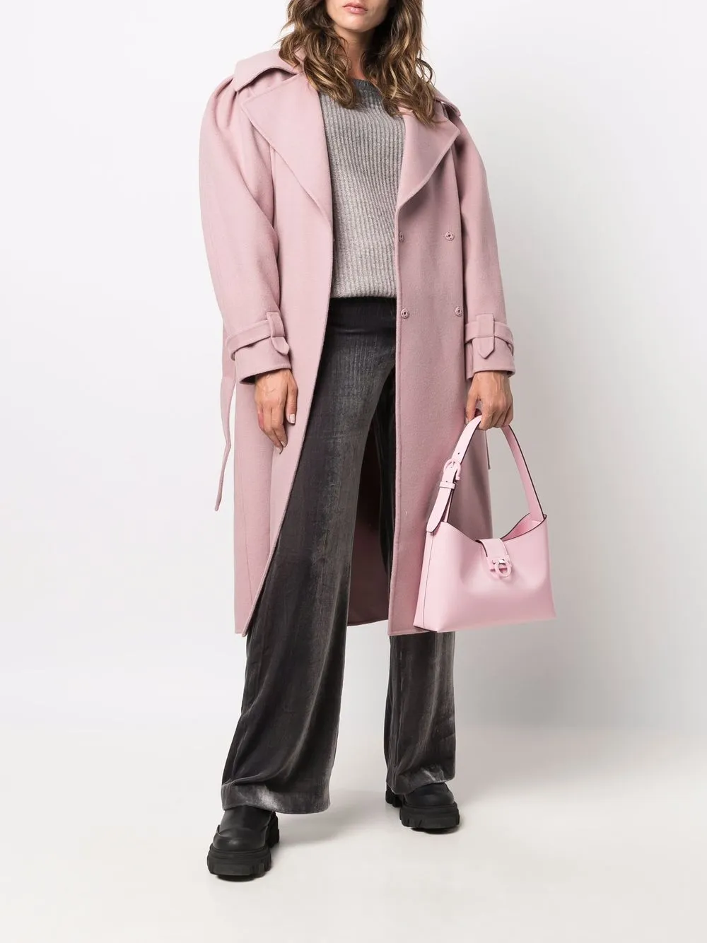 Alberta Ferretti Fluwelen broek - Grijs