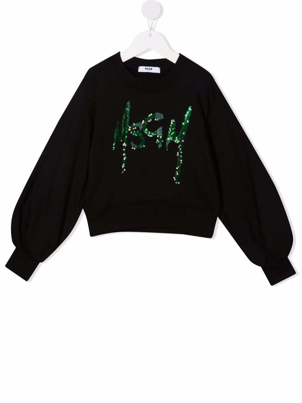 29%OFF！＜Farfetch＞ MSGM Kids スパンコールロゴ スウェットシャツ - ブラック