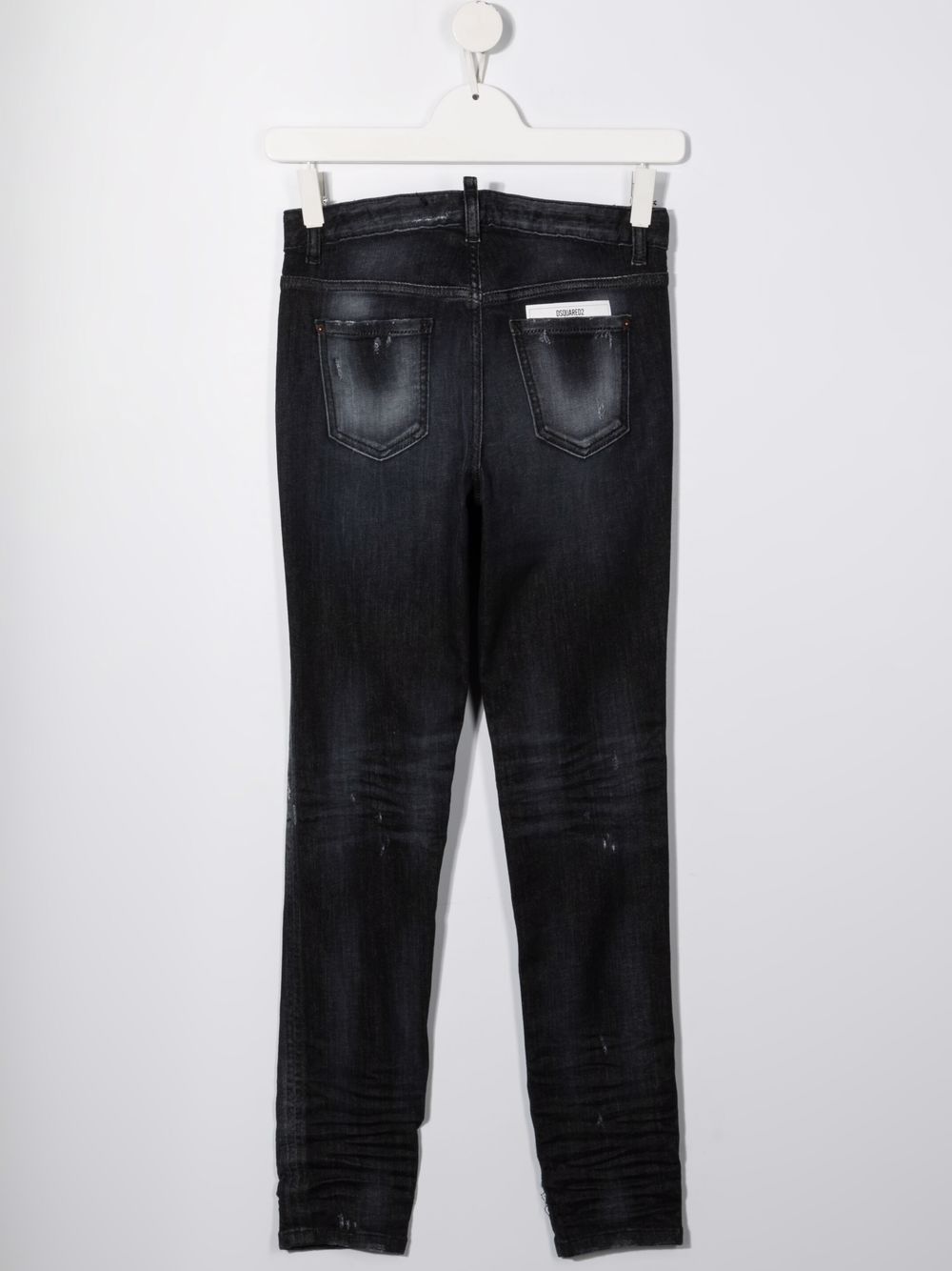 Shop Dsquared2 Teen Straight-leg Jeans In 黑色
