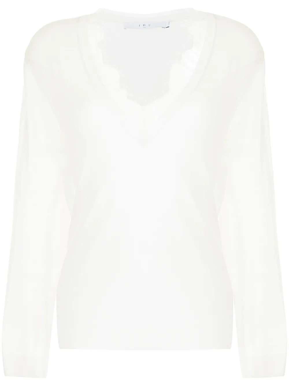 

IRO lace-trim jumper - White