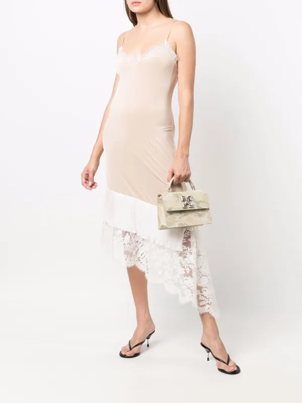 off the shoulder draped asymmetric mini dress in brown Asymmetric Racer Slip Dress