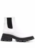 Alexander McQueen Wander ridged-sole leather boots - White