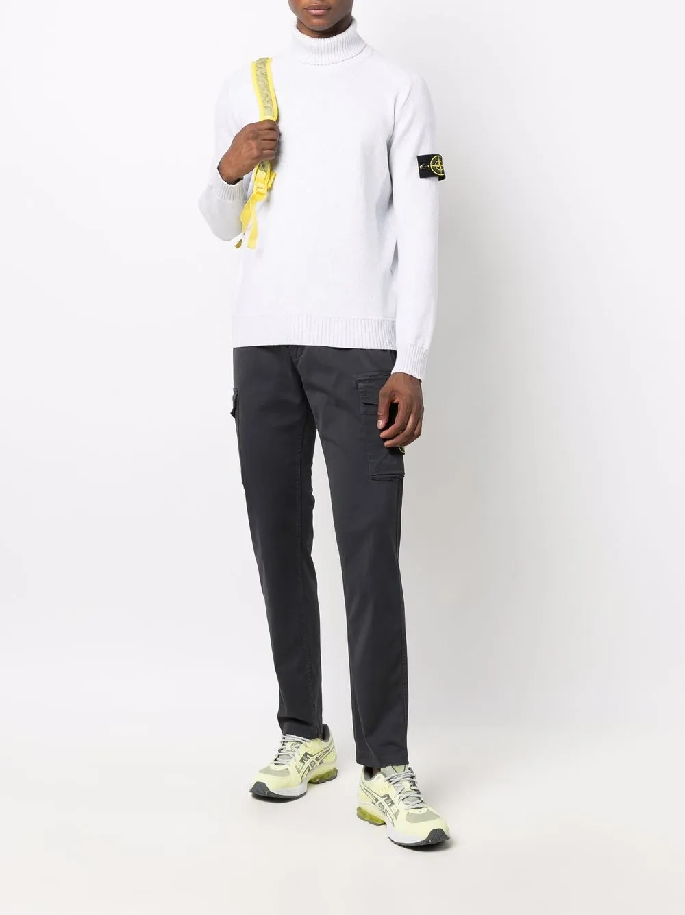 Image 2 of Stone Island logo-patch cargo trousers