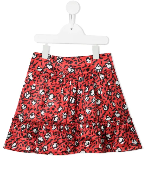Marc Jacobs Kids leopard-print flared skirt