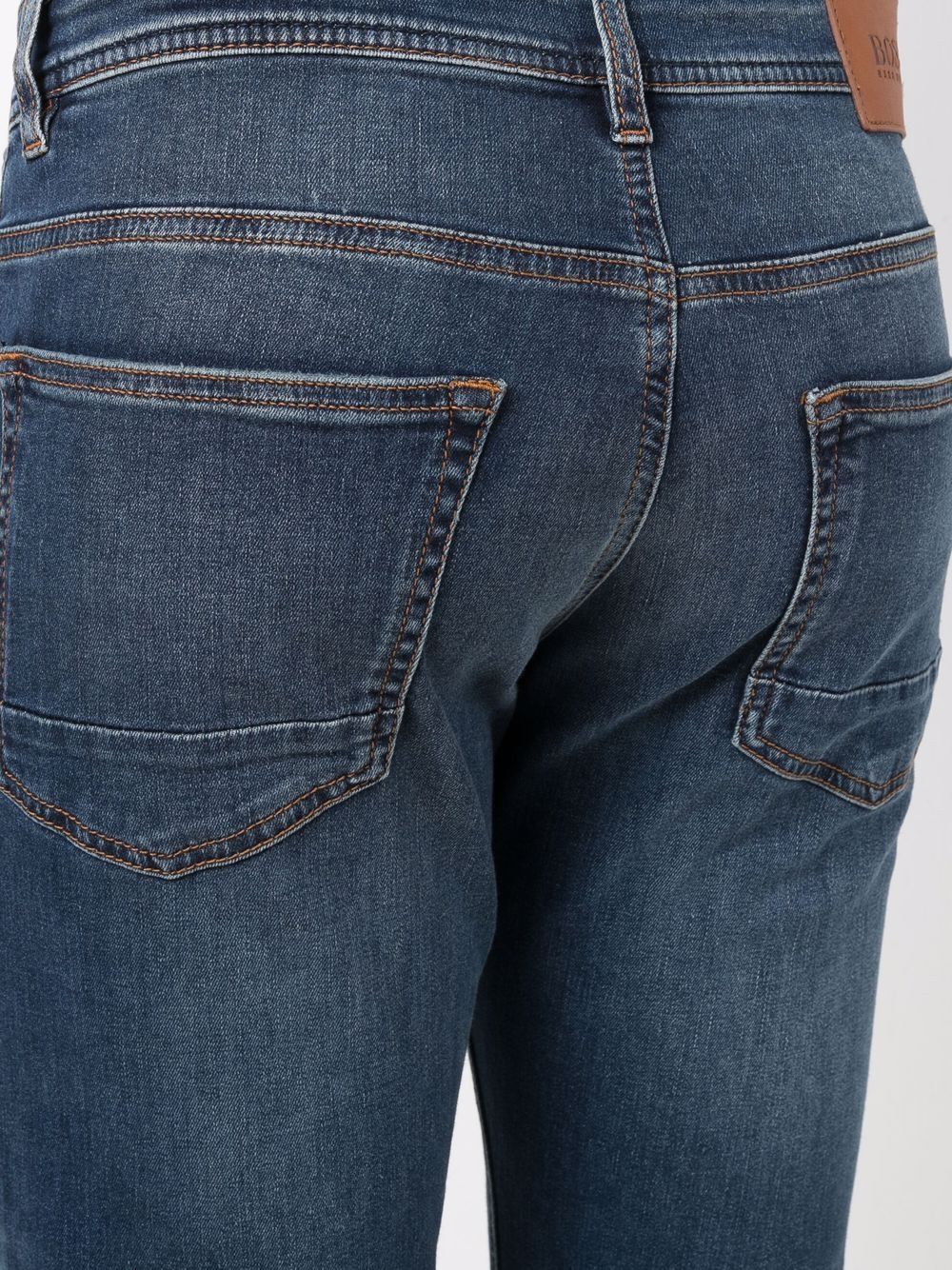 Shop Hugo Boss Straight-leg Jeans In Blue