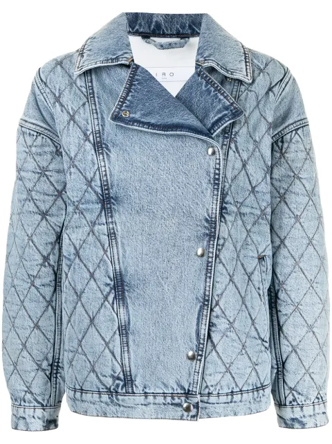 IRO Quilted Denim Biker Jacket - Farfetch