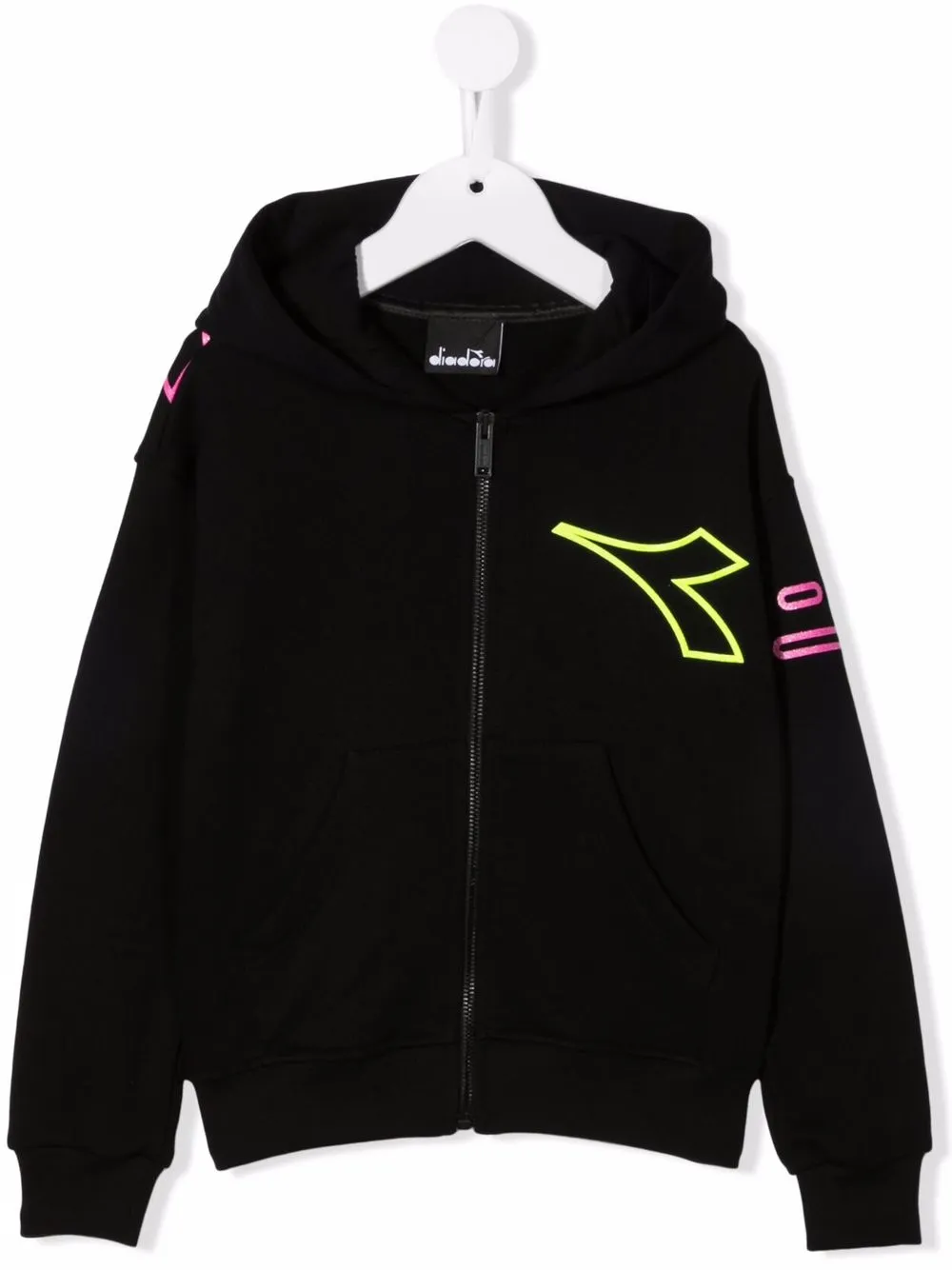 

Diadora Junior hoodie oversize con logo estampado - Negro