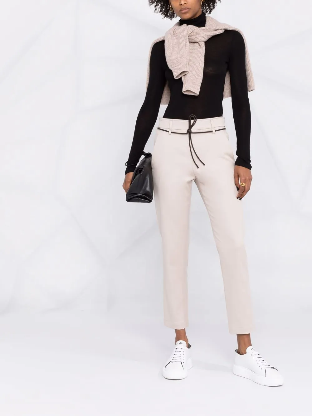 Brunello Cucinelli Broek met gestrikte taille - Beige