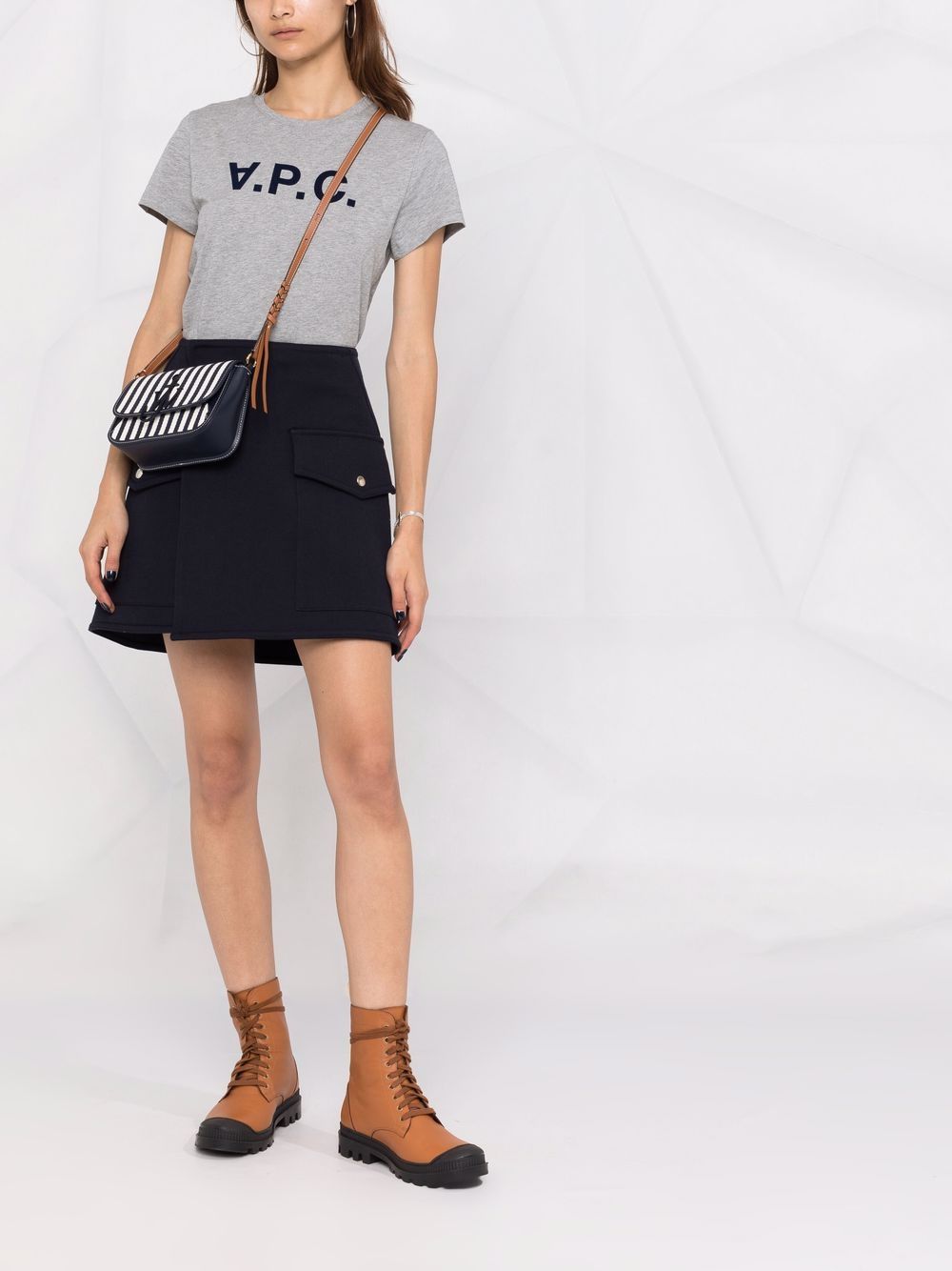 Shop Apc Vpc Logo-print Cotton T-shirt In 灰色
