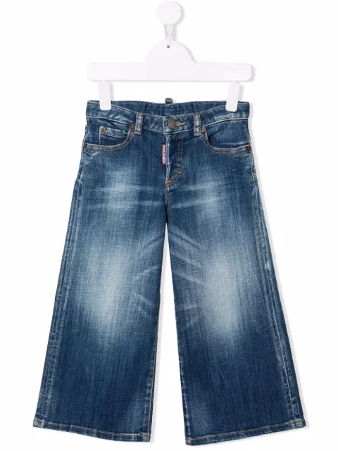 DSQUARED2 KIDS jeans anchos con tiro medio