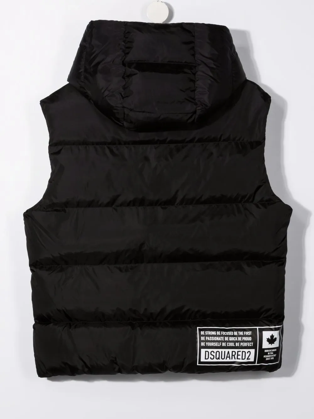 фото Dsquared2 kids дутый жилет с нашивкой-логотипом