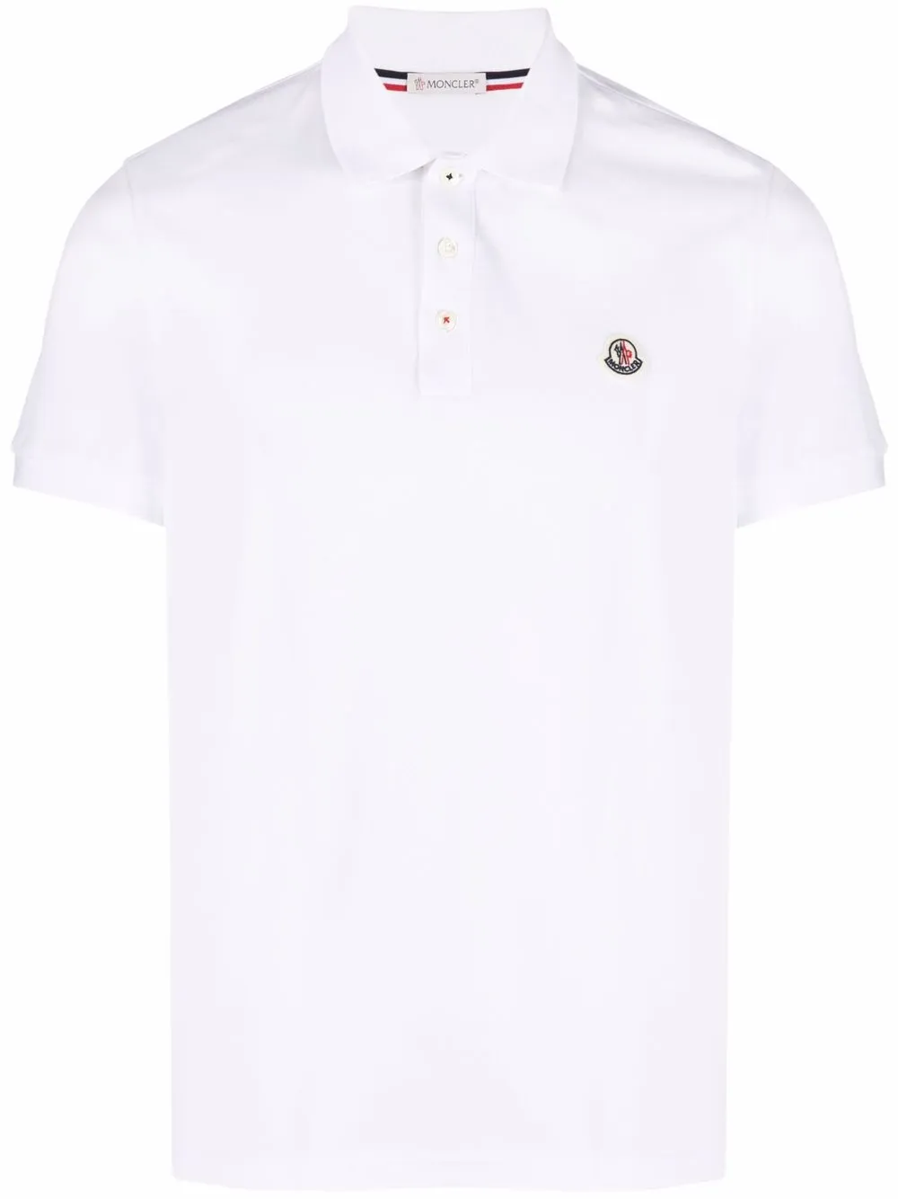 

Moncler playera tipo polo con parche del logo - Blanco