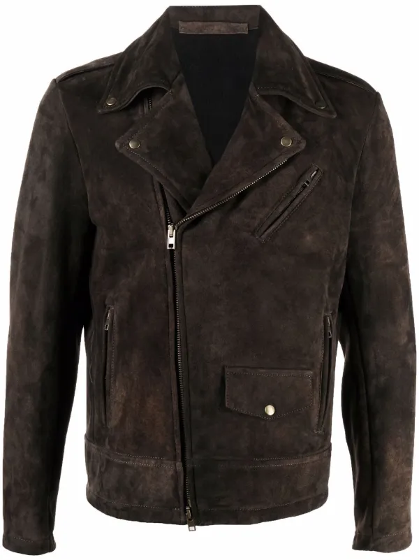 leather zip up vest