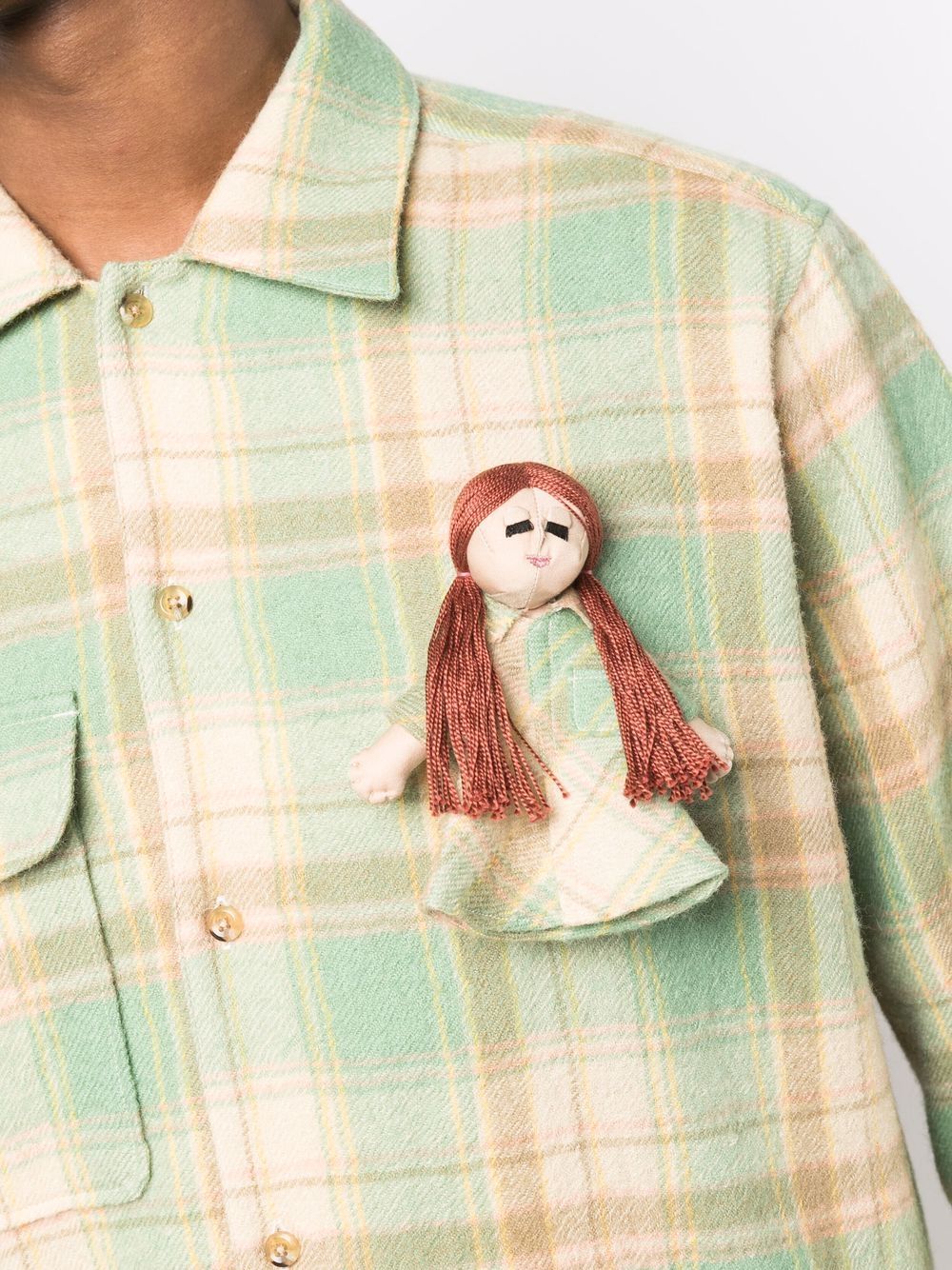 Doublet doll-applique check-print Shirt - Farfetch